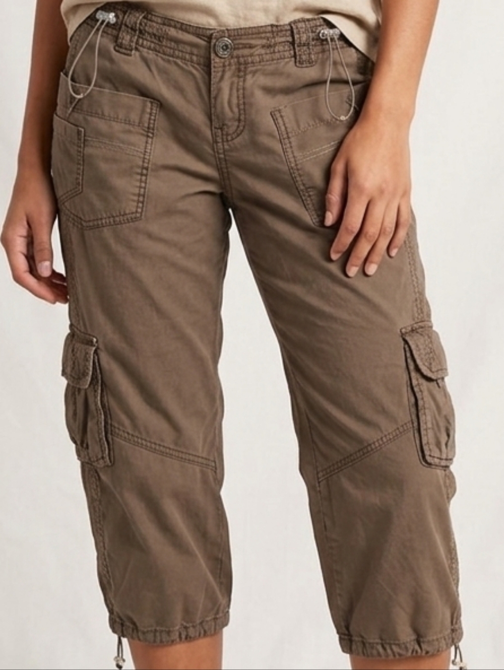 UNIONBAY Women's Tan Cargo Bermuda Shorts #232